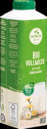 natürlich für uns Bio Wiesenmilch länger frisch 3,5% Fett 1 l