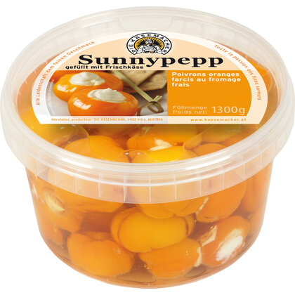 Die Käsemacher Sunnypepp gefüllt mit Frischkäse 1,3 kg