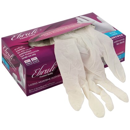 Latex Handschuhe weiss gepudert, Größe L 100 Stk.
