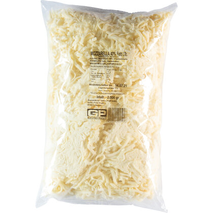 Mozzarella Premium gerieben 40% Fett i. Tr. 2 kg