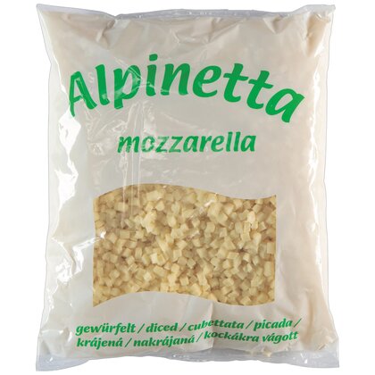 Alpinetta Mozzarella gewürfelt 40% Fett i. Tr. 2 kg