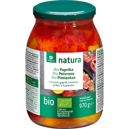 Natura Bio Paprika gegrillt in Öl 970 g