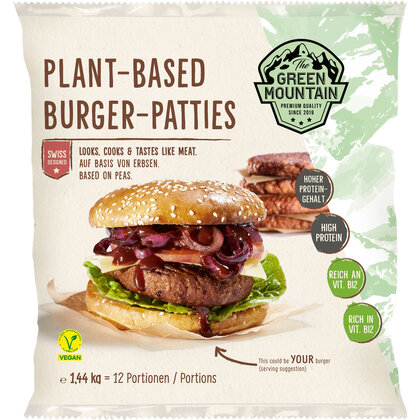 The Green Mountain Veganes Burger Patty tiefgekühlt 12 x 120 g